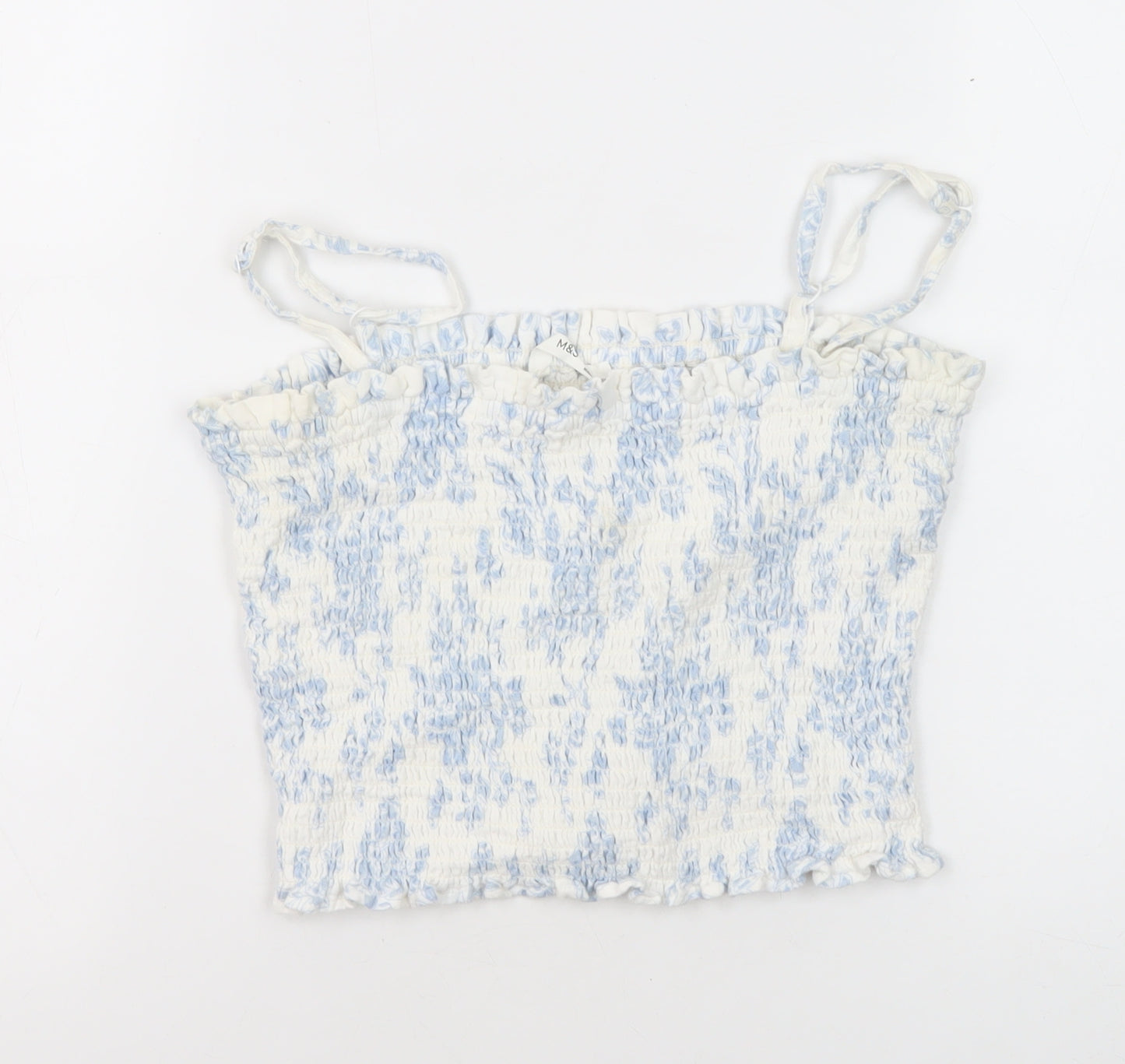 Marks and Spencer Teens White Cropped Camisole, Size 4