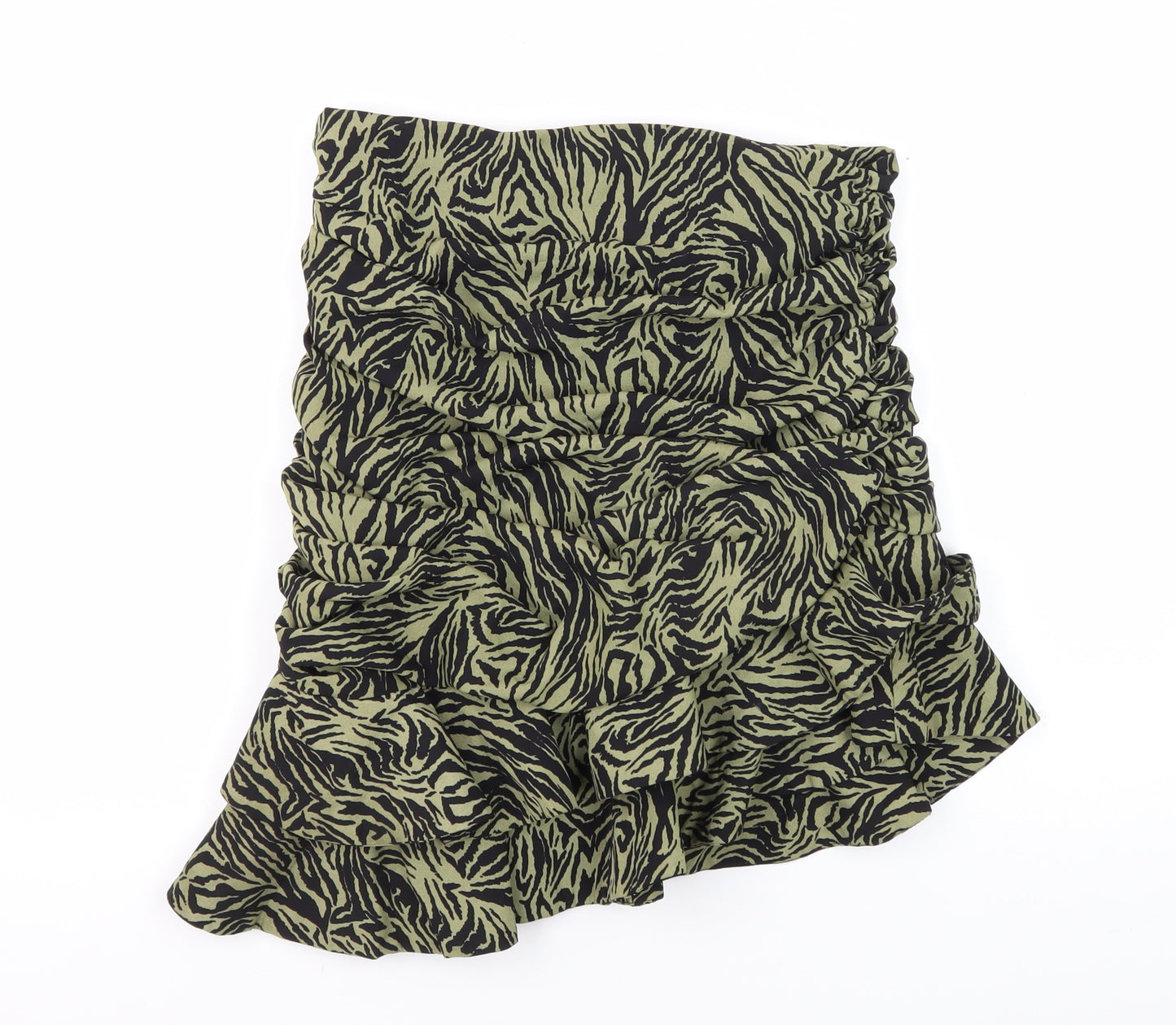 IVIVI Women's Tulip Skirt, Black & Green, Size L