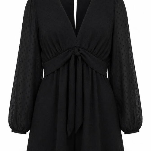 Zara Women's Black Playsuit, Size 8 - Stylish V-Neck Party