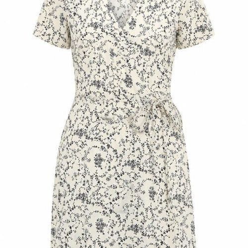 Missguided Women's Ivory Floral Wrap Dress Size 6