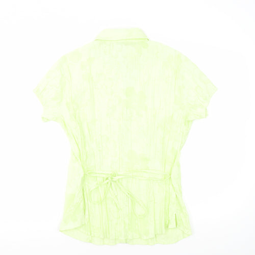 Marks and Spencer Women's Green Floral Button-Up