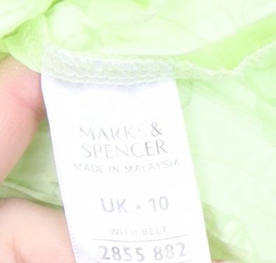 Marks and Spencer Women's Green Floral Button-Up