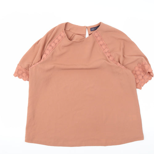 Marks and Spencer Women's Pink Lace Blouse Size 12