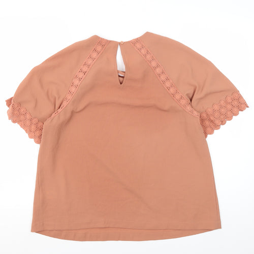 Marks and Spencer Women's Pink Lace Blouse Size 12