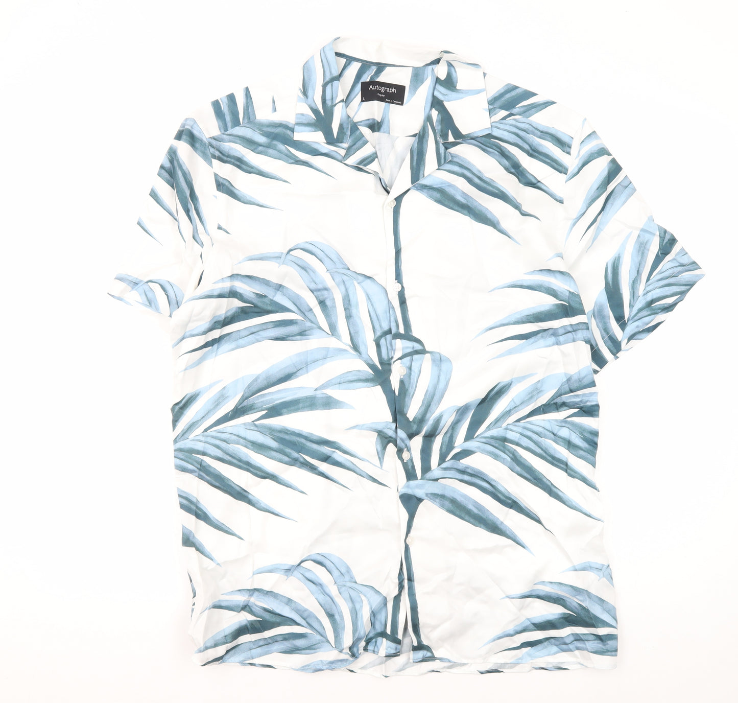 Marks and Spencer Men's Multicoloured Regular Fit Beach Shirt