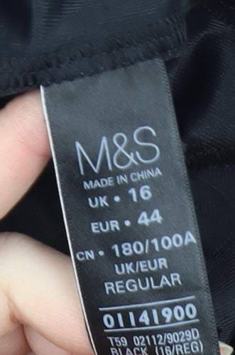 Marks and Spencer Black Sheath Dress - Size 16