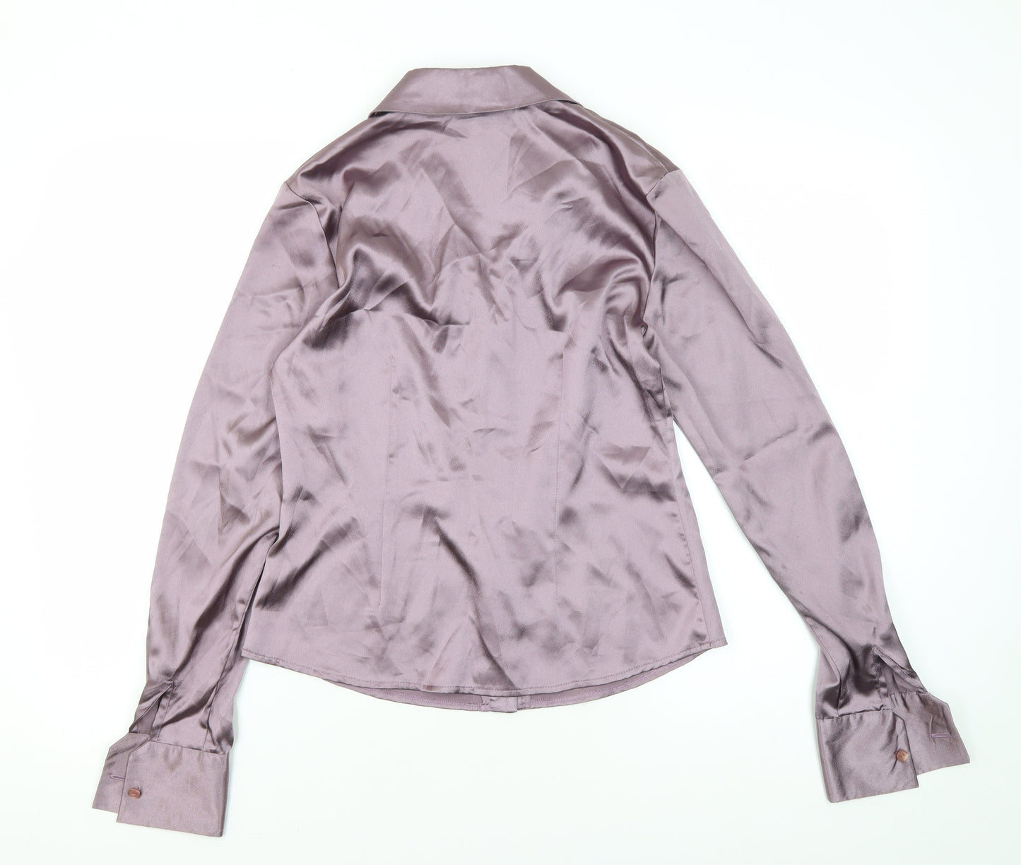 Principles Women's Purple Satin Blouse Size 10 Petite