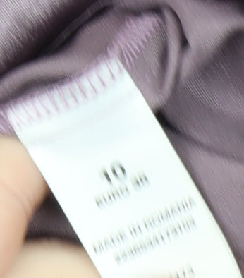 Principles Women's Purple Satin Blouse Size 10 Petite