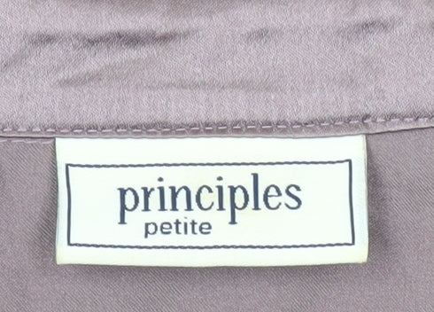 Principles Women's Purple Satin Blouse Size 10 Petite