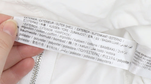 Bershka Women's White Cropped Blouse, Size 12