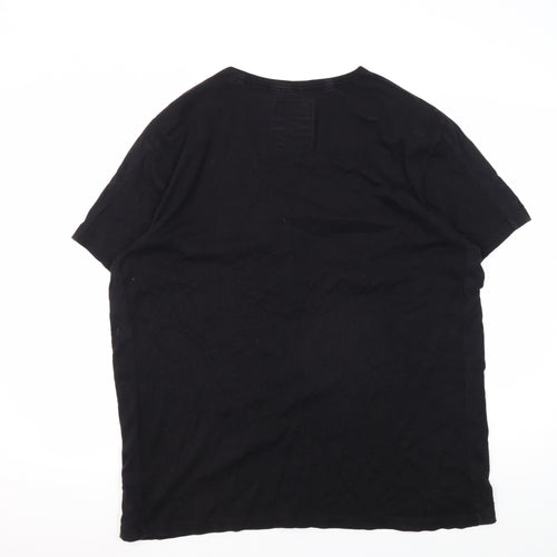 Fit For Purpose Men’s 2XL Black Henley T-Shirt