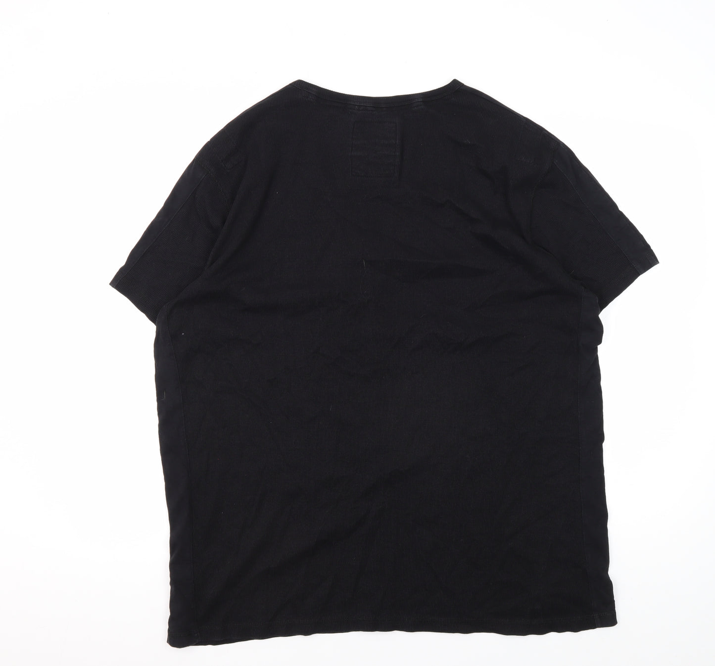 Fit For Purpose Men’s 2XL Black Henley T-Shirt
