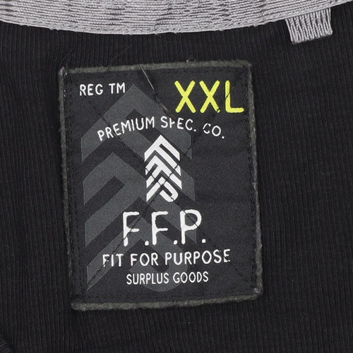 Fit For Purpose Men’s 2XL Black Henley T-Shirt