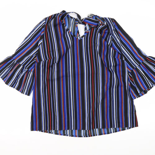 Papaya Women's Multicoloured Striped Blouse Size 12