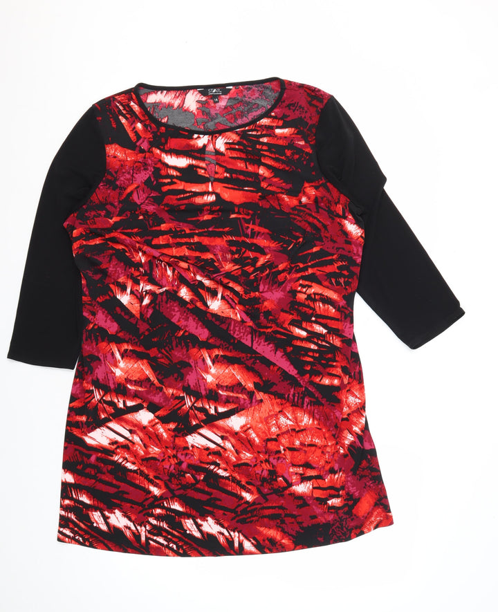 Star by Julien Macdonald Women's Red Shift Dress Size 18