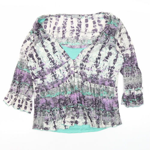 Marks and Spencer Multicoloured Floral Blouse - Size 14
