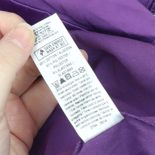 Dorothy Perkins Women's Purple Peplum Dress Size 10