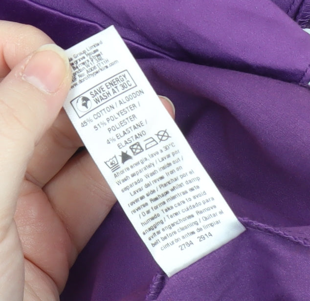 Dorothy Perkins Women's Purple Peplum Dress Size 10