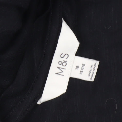 Marks and Spencer Women's Black Shift Dress 18 Petite