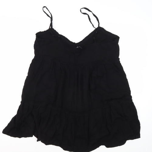 New Look Women's Black Camisole Size 12 Embroidered