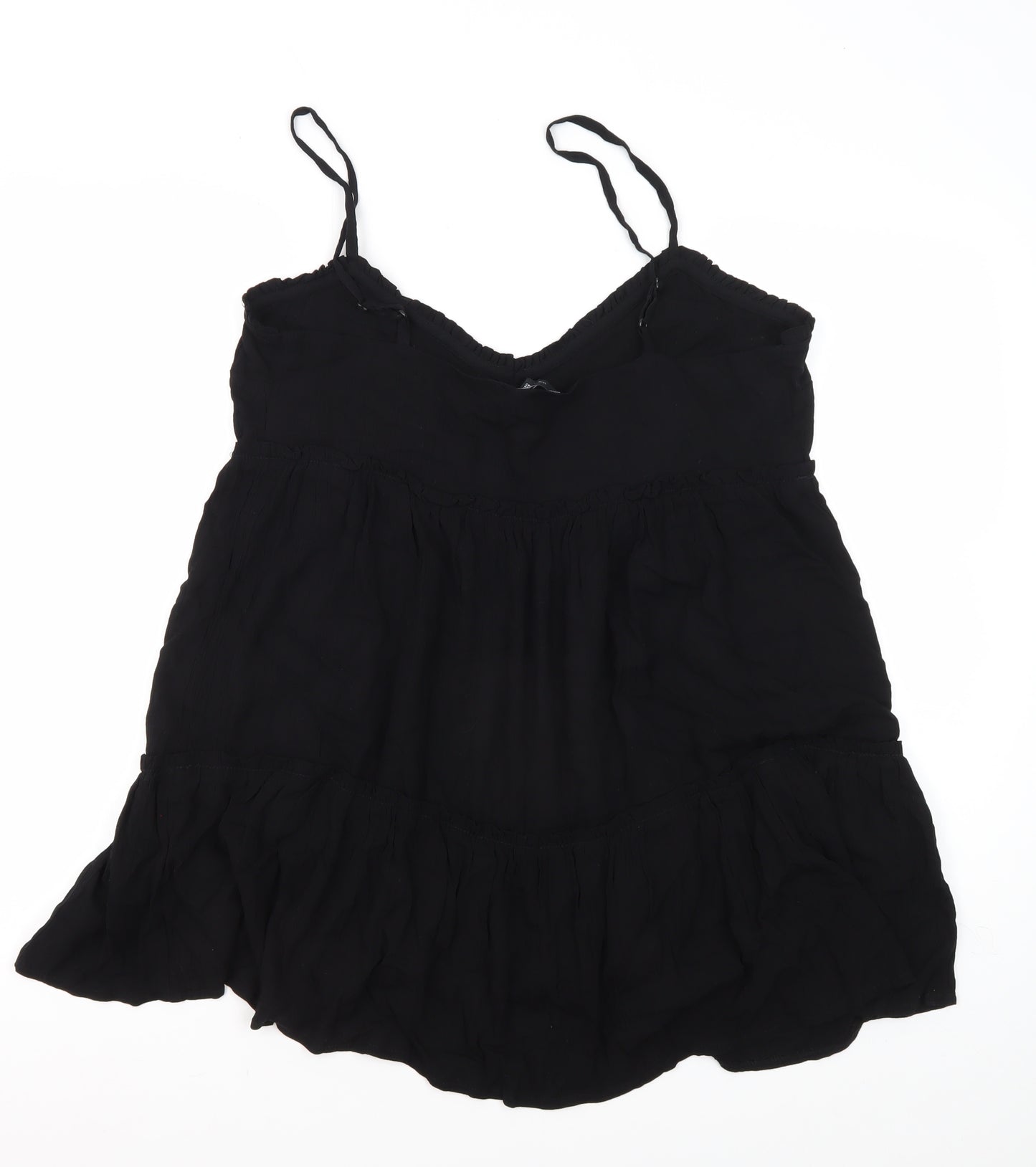 New Look Women's Black Camisole Size 12 Embroidered
