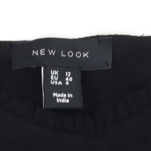 New Look Women's Black Camisole Size 12 Embroidered
