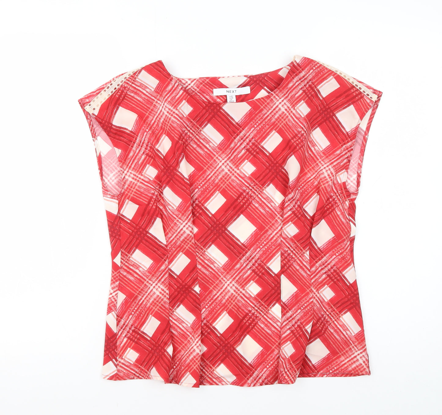 NEXT Women's Red Geometric Blouse Size 10