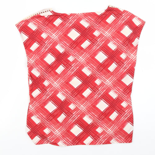 NEXT Women's Red Geometric Blouse Size 10