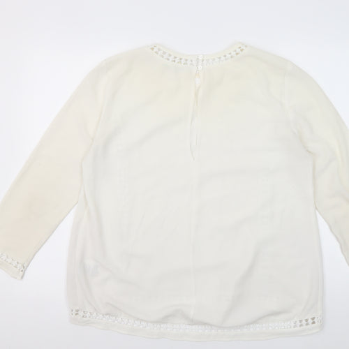 Staring At Stars Women's Ivory Basic Blouse