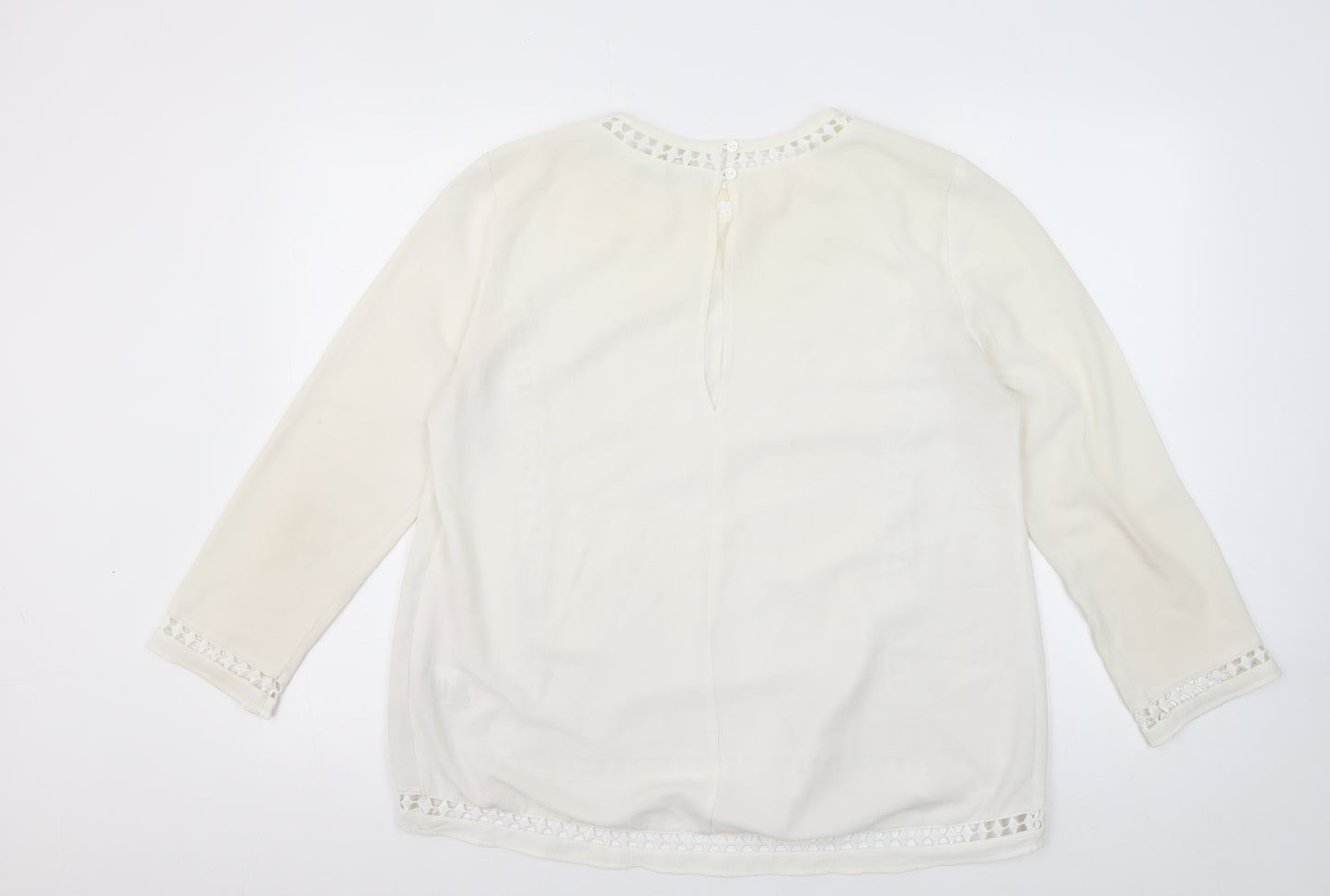 Staring At Stars Women's Ivory Basic Blouse