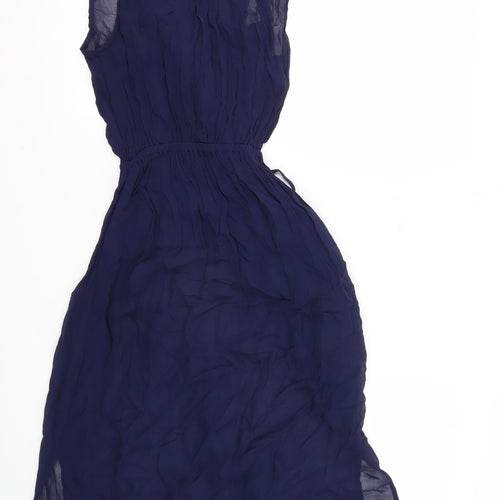 River Island Women's Blue A-Line Chiffon Dress Size 6