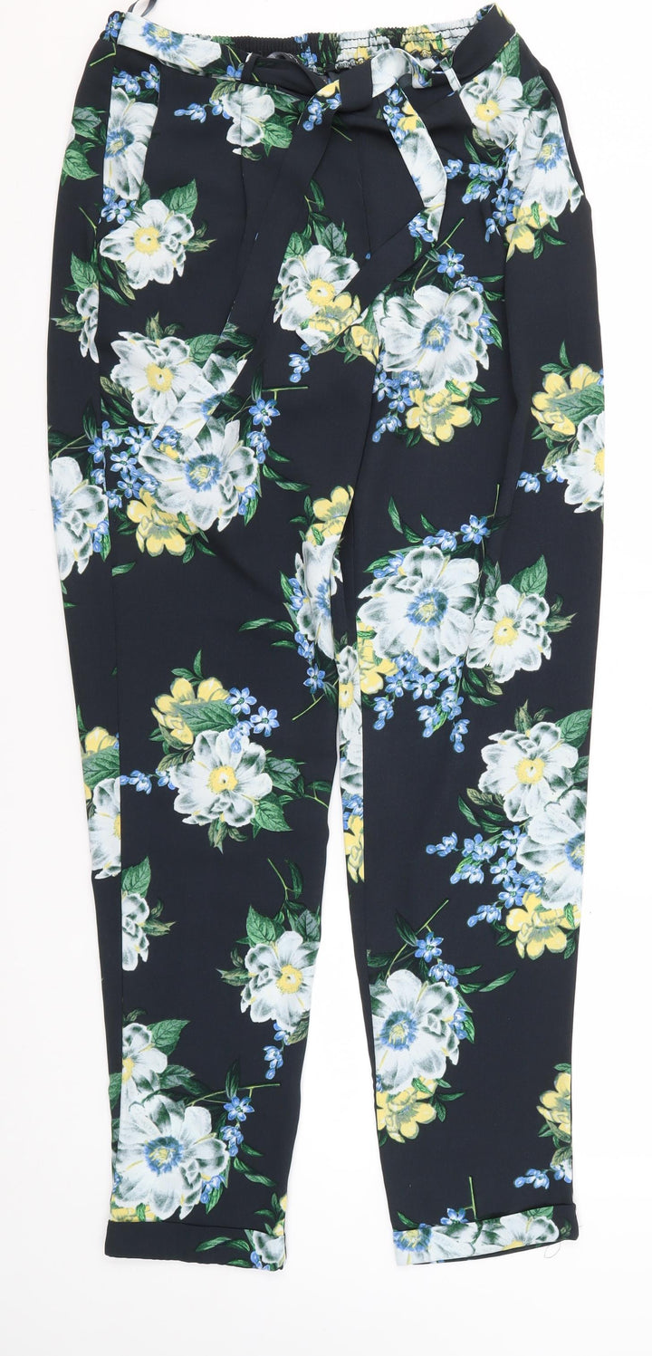Dorothy Perkins Women's Floral Paperbag Trousers UK 12