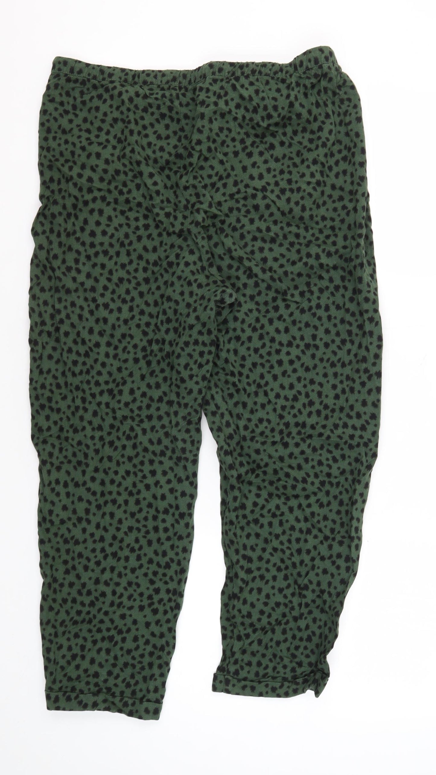 Marks and Spencer Women's Green Jogger Trousers Size 16