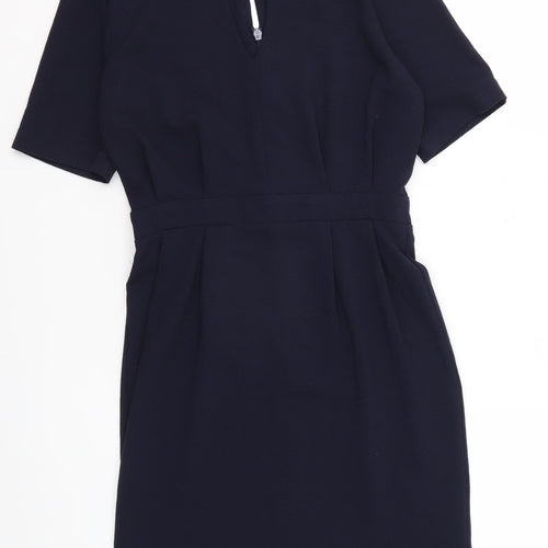 Warehouse Women's Black Sheath Workwear Dress Size 10