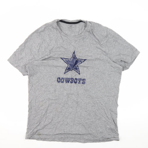 Marks and Spencer Grey L Cowboy Theme Crew T-Shirt