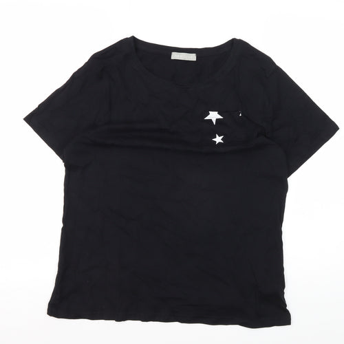 New Look Women's Black Cotton Basic T-Shirt Size S