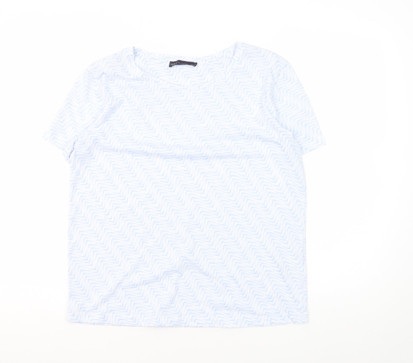 Marks and Spencer Women's Blue Regular Fit T-Shirt