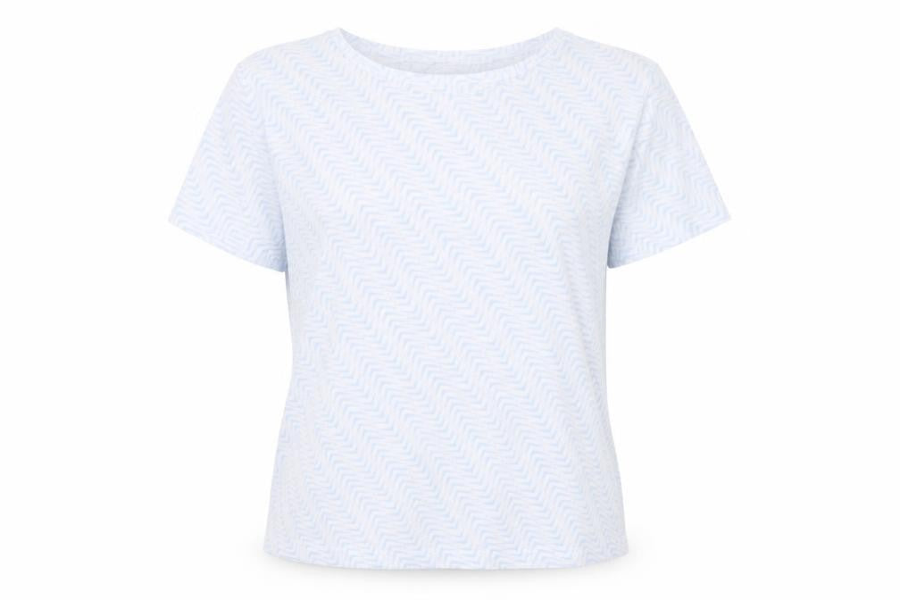 Front view of Marks & Spencer Women's Blue Regular Fit T-Shirt