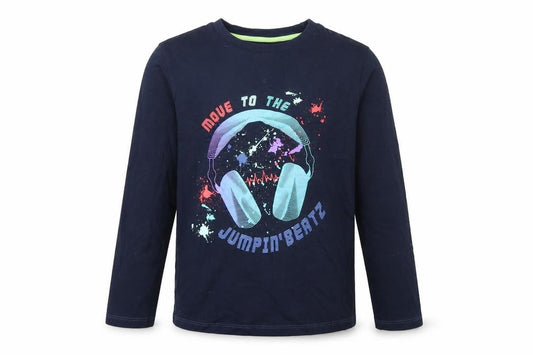 Marks and Spencer Girls Blue Pyjama Top, Size 7-8 Years, Graphic Print