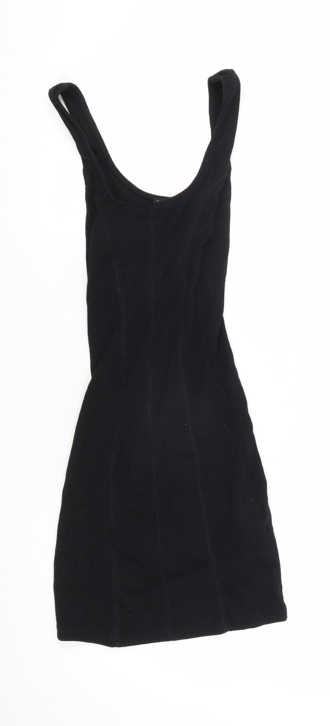 Zara Women's Black Scoop Neck Tank Dress Size 8
