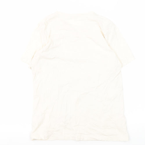 H&M Girls White Graphic T-Shirt, 10-11 Years, Logo Style