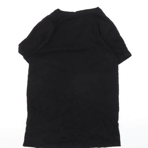 New Look Women's Black Floral Embroidered T-Shirt