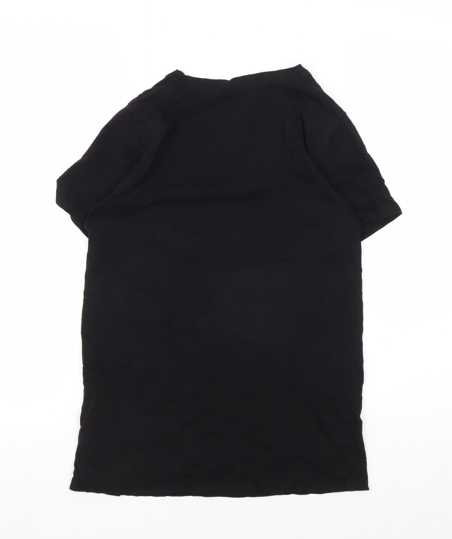 New Look Women's Black Floral Embroidered T-Shirt