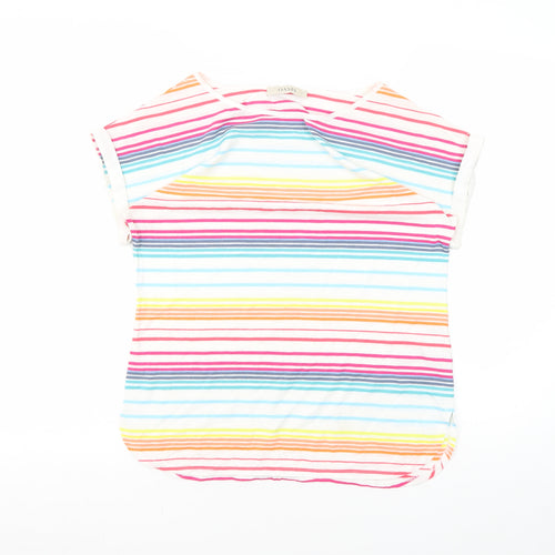 Oasis Women's Multicoloured Striped T-Shirt, Size S