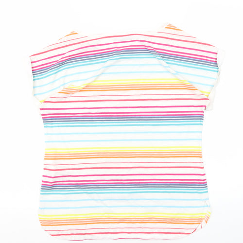 Oasis Women's Multicoloured Striped T-Shirt, Size S