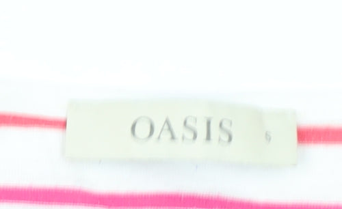 Oasis Women's Multicoloured Striped T-Shirt, Size S