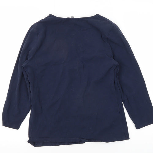 Laura Ashley Women's Blue Long Sleeve T-Shirt UK 12