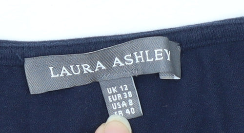 Laura Ashley Women's Blue Long Sleeve T-Shirt UK 12