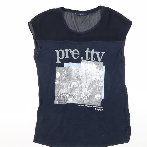 Next Women's Blue T-Shirt, Size 6, Casual Chic Top
