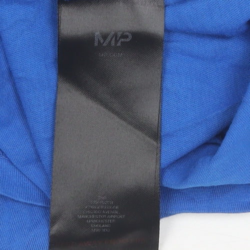 MP Men's Blue Crew Neck T-Shirt, Medium, Cotton Blend